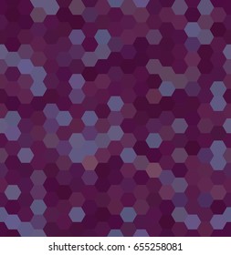 Abstract seamless background consisting of purple hexagons. Geometric design for business presentations or web template banner flyer. Vector illustration