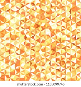 Abstract seamless background consisting of white, yellow, orange triangles. Geometric design for business presentations or web template banner flyer. Vector illustration