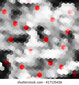Abstract seamless background with a cube decoration.