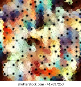 Abstract seamless background with a cube decoration.