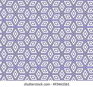abstract seamless background with cube. geometry vector. blue gradient
