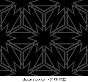 abstract seamless background with cube. geometry vector. monochrome color.
