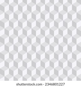 Abstract seamless background of cubes, modern vector texture.