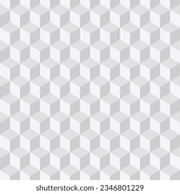 Abstract seamless background of cubes, modern vector texture.