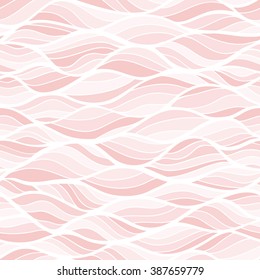 Abstract Seamless Background with Curly Lines. Rose Wave Vector Pattern.