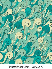 Abstract Seamless Background With Curves Stylized Like Waves