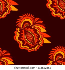 Abstract seamless background with decorative elements. Vector illustration.