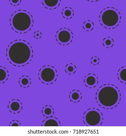 Abstract seamless background design texture with circle round lady-bird elements. Creative vector endless pattern with small shapes ladybug circles.