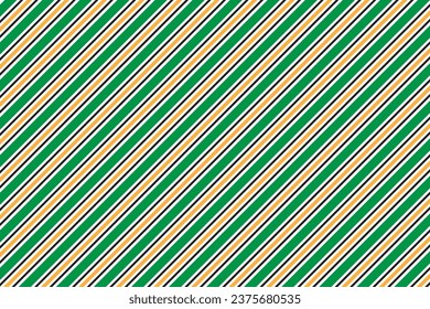 Abstract seamless background with diagonal stripe lines. Stylish monochrome striped diagonal green black orange line pattern.