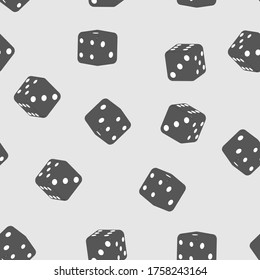 Abstract seamless background with dice. Noise structure with cubes. Vector image