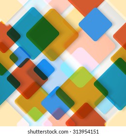 Abstract seamless background of different color squares. Design concept