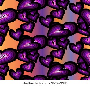 Abstract seamless background with doodling hand drawn elements, vector illustration.