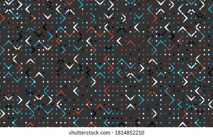 abstract seamless background with dots and arrows
