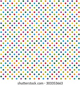 abstract seamless background with dots in different colors