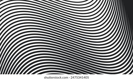 Abstractas fondo sin fisuras con Imagen de Vector de Fondo de pantalla de línea de curva dinámica para el telón de fondo o la presentación	