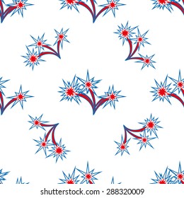 Abstract seamless background with fireworks pattern,vector illustration