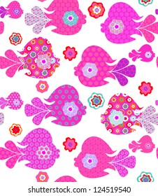 Abstract Seamless Background Fish