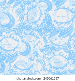Abstract seamless background of floral elements.