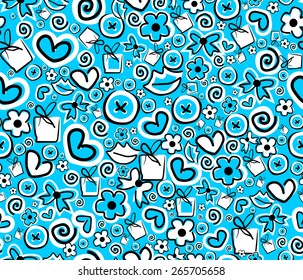 Abstract seamless background with floral motive