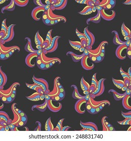 abstract seamless background with flowers