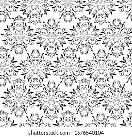 Abstract seamless background with flowers. Vector vintage floral background. Abstract artwork.