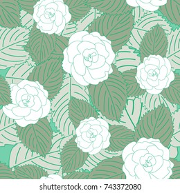 Abstract seamless background of flowers. Vector texture for fabric, paper, wallpaper, packaging