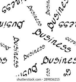 Abstract seamless background in the form of inscriptions Boss in black on a white background