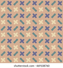 abstract seamless background with forms of plus and minus