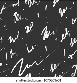 Abstract seamless background with free hand writing. Seamless scribble pattern. Vector Illustration