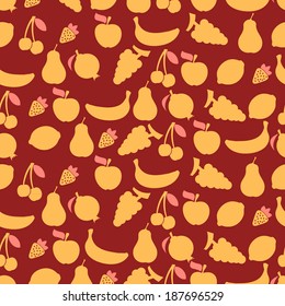 abstract seamless background with fruits