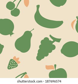 abstract seamless background with fruits