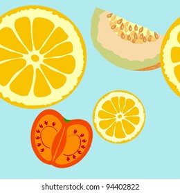Abstract seamless background with fruits