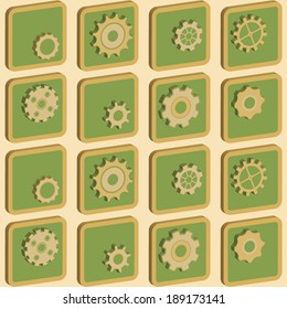 abstract seamless background with gears