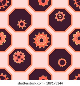 abstract seamless background with gears