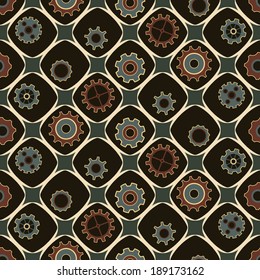 abstract seamless background with gears