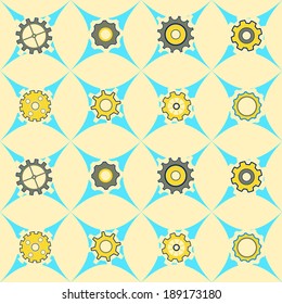 abstract seamless background with gears