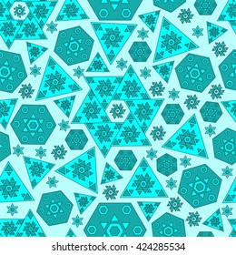 Abstract seamless background of geometric shapes  vector illustration