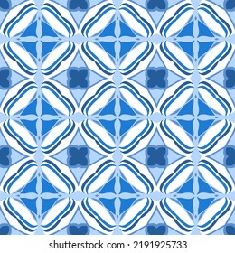 Abstract seamless background. Geometrical Pattern design in Aztec symbols, Ethnic Style. Blue embroidered, ideal for men shirt, male fashion, tote, bag, Wallpaper, backdrop.