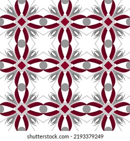 Abstract seamless background. Geometrical Pattern design in Aztec symbols, Ethnic Style. Red embroidered, ideal for men shirt, male fashion, tote, bag, Wallpaper, backdrop.