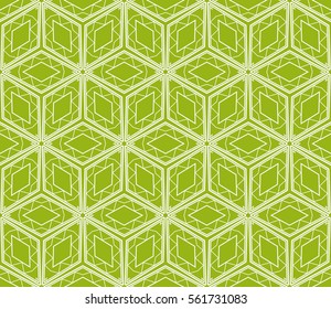 abstract seamless background with geometry shape. vector. modern ornament. for interior design, wallpaper, textile, decor, fabric. green color