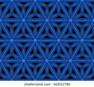 abstract seamless background with geometry shape. vector. black, blue color. modern ornament