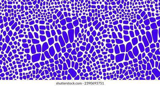 Abstract seamless background with giraffe print. Hand drawn. Blue spots on a white isolated background.