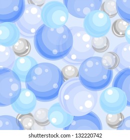 Abstract seamless background with glass balls. Vector EPS-10.