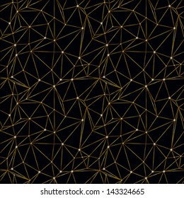 abstract seamless background with gold stripes and stars