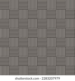Abstract seamless background with gray lines in checkered pattern.