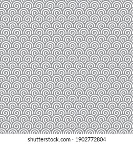 abstract seamless background with gray spirals pattern vector illustration