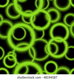 Abstract seamless background with green flash rings