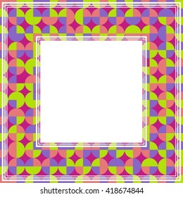 Abstract seamless background with green and pink circles.