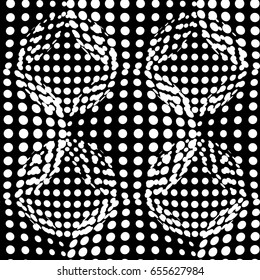 Abstract seamless background. Halftone circles, halftone dot pattern. Repeating geometric tiles. Vector clip art.