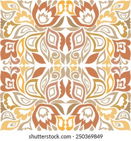 Abstract seamless background. Hand drawn floral and geometric pattern. Can be used for card design, wallpaper, pattern fills, web page background, surface textures.
